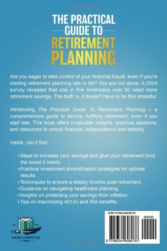 Cover image of 'The Practical Guide to Retirement Planning' showing a serene beach scene.