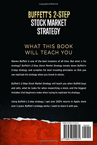 Back cover of the book 'Buffett's 2-Step Stock Market Strategy'