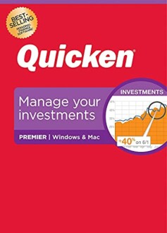 Quicken software box for managing investments